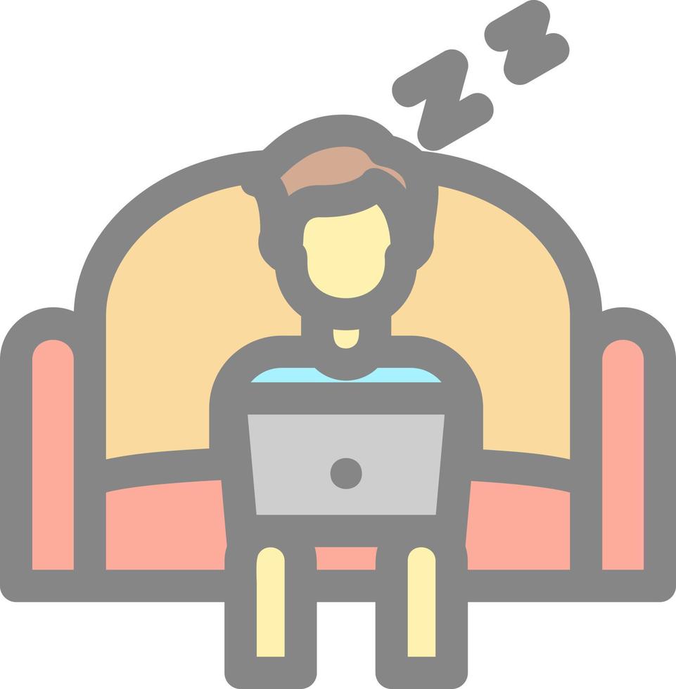 Lazy Work Vector Icon Design