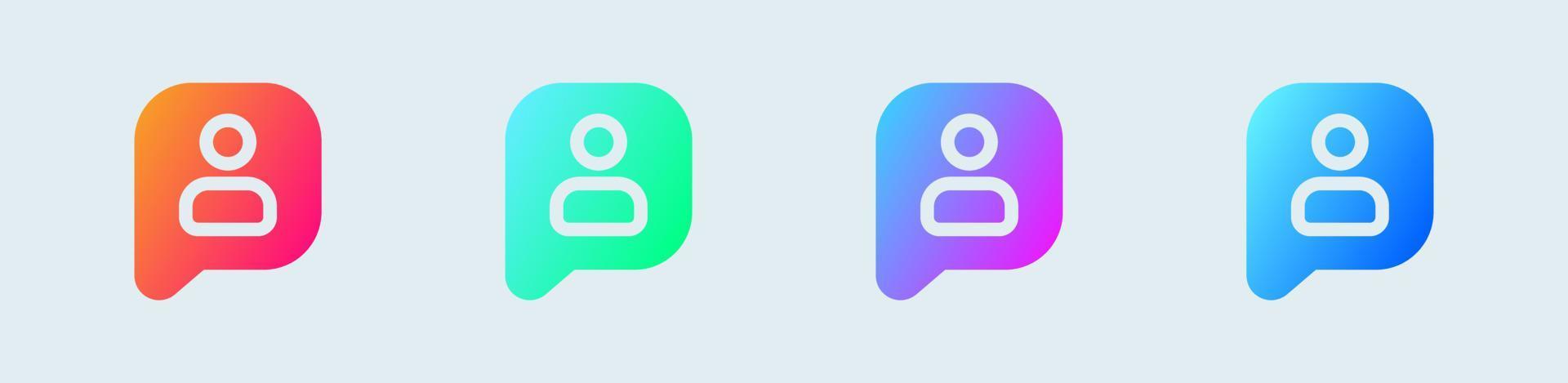 User solid icon in gradient colors. Avatar signs vector illustration.