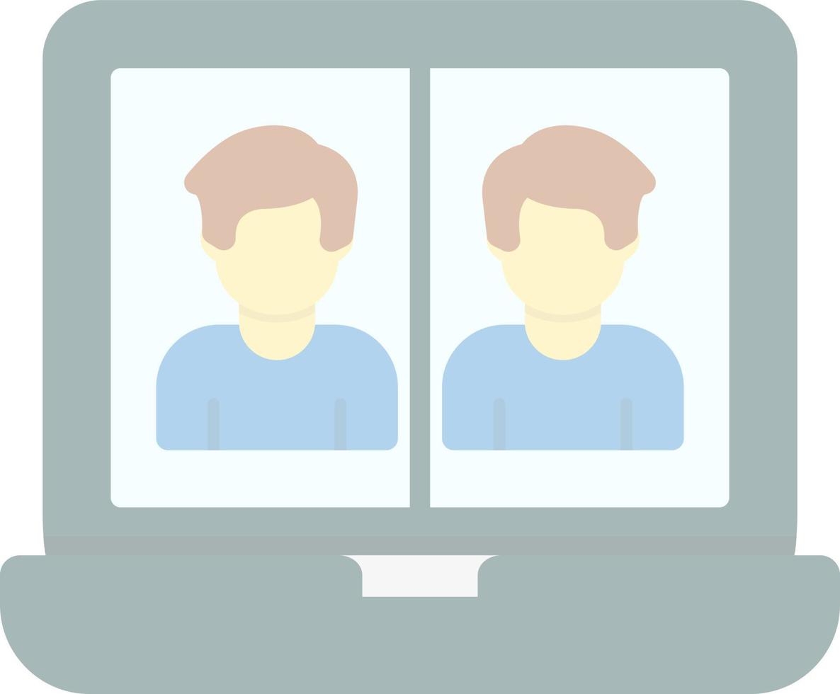 Videocall Discussion Vector Icon Design