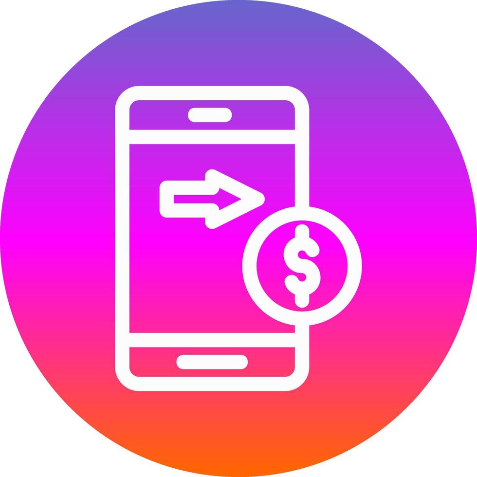 Send Money Mobile Vector Icon Design