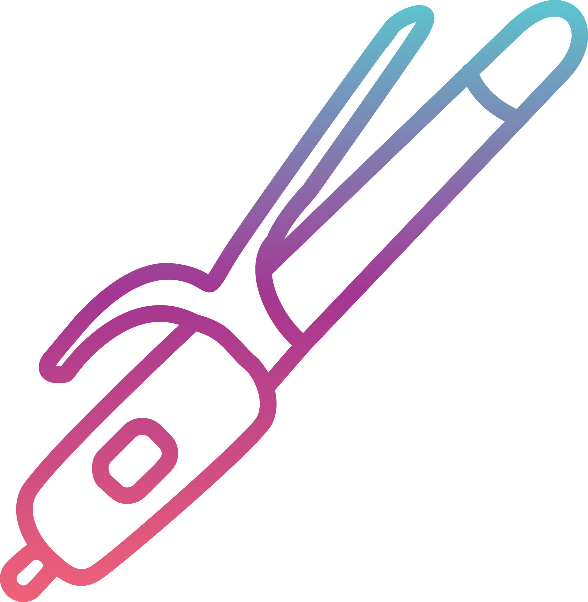 Curling Iron Vector Icon 15794085 Vector Art at Vecteezy