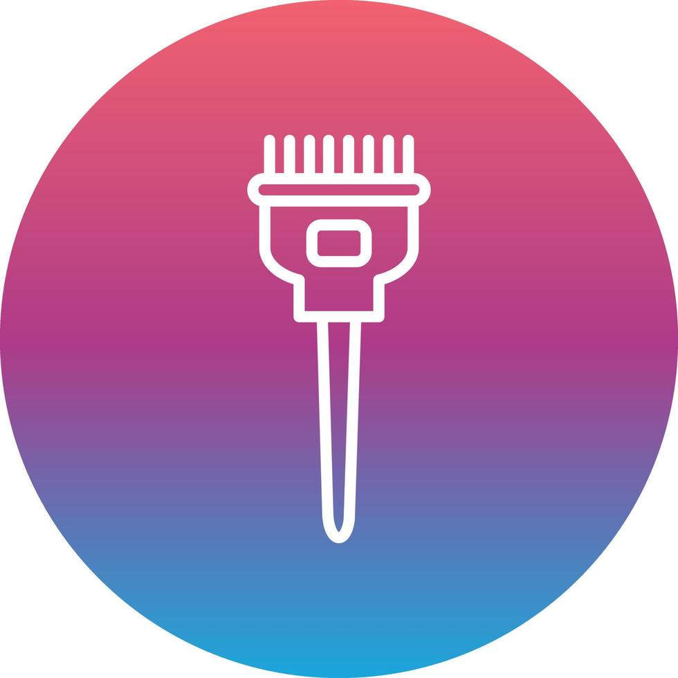 Hair Coloring Brush Vector Icon