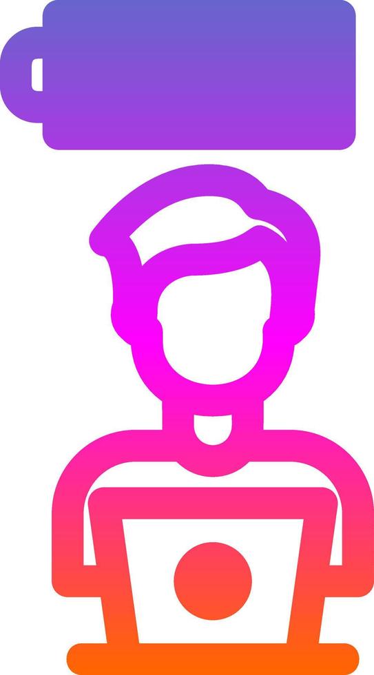 Sleepy Worker Vector Icon Design