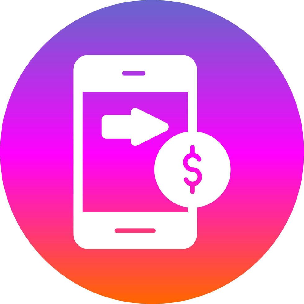 Send Money Mobile Vector Icon Design