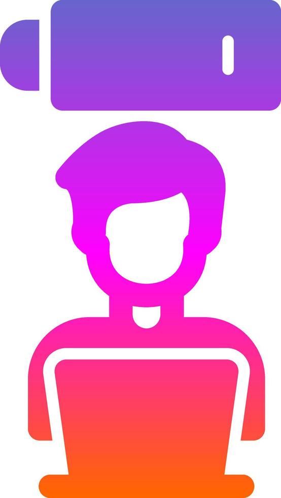 Sleepy Worker Vector Icon Design