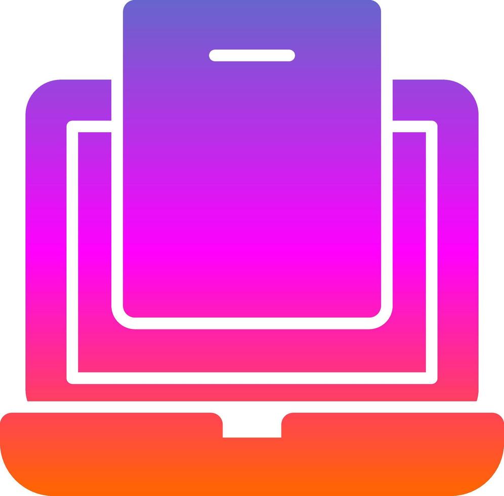 Laptop Presentation Vector Icon Design