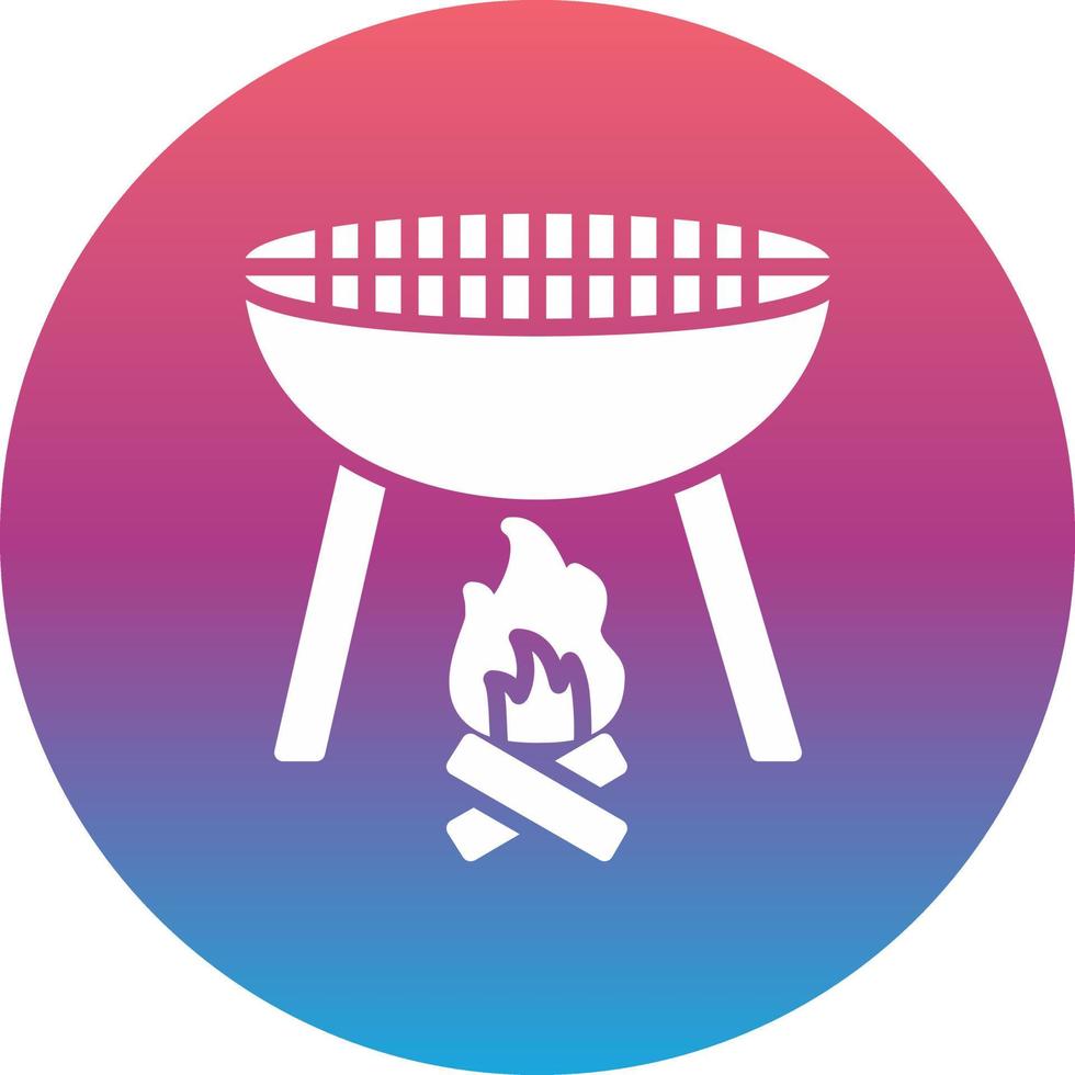 icono de vector de parrilla de barbacoa