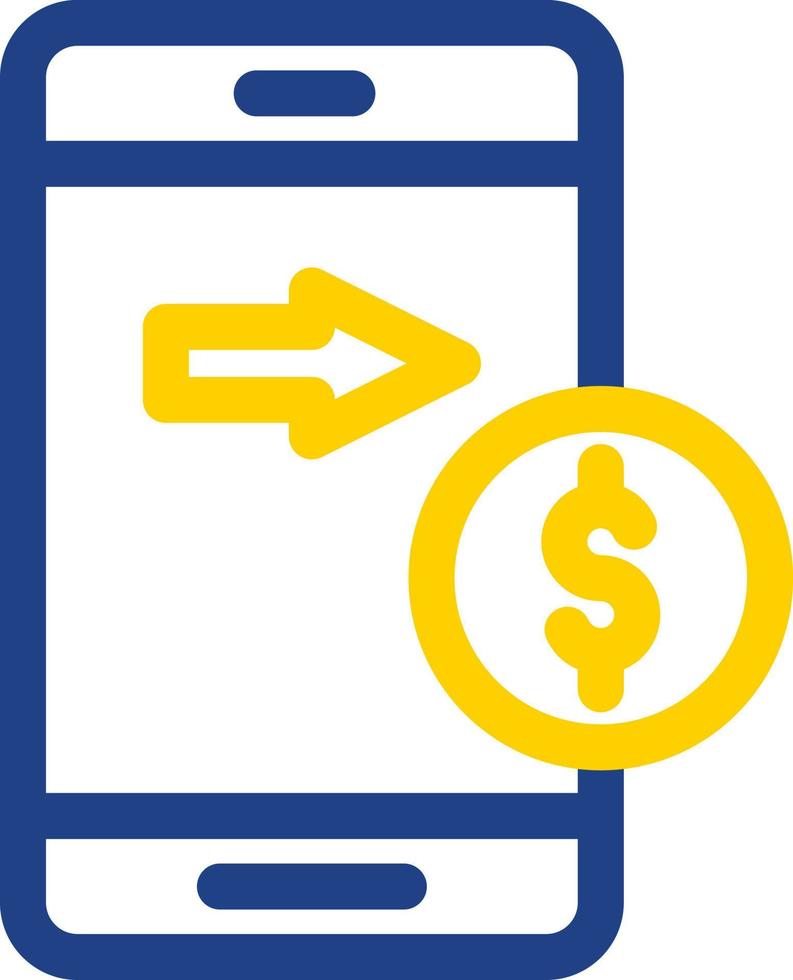 Send Money Mobile Vector Icon Design
