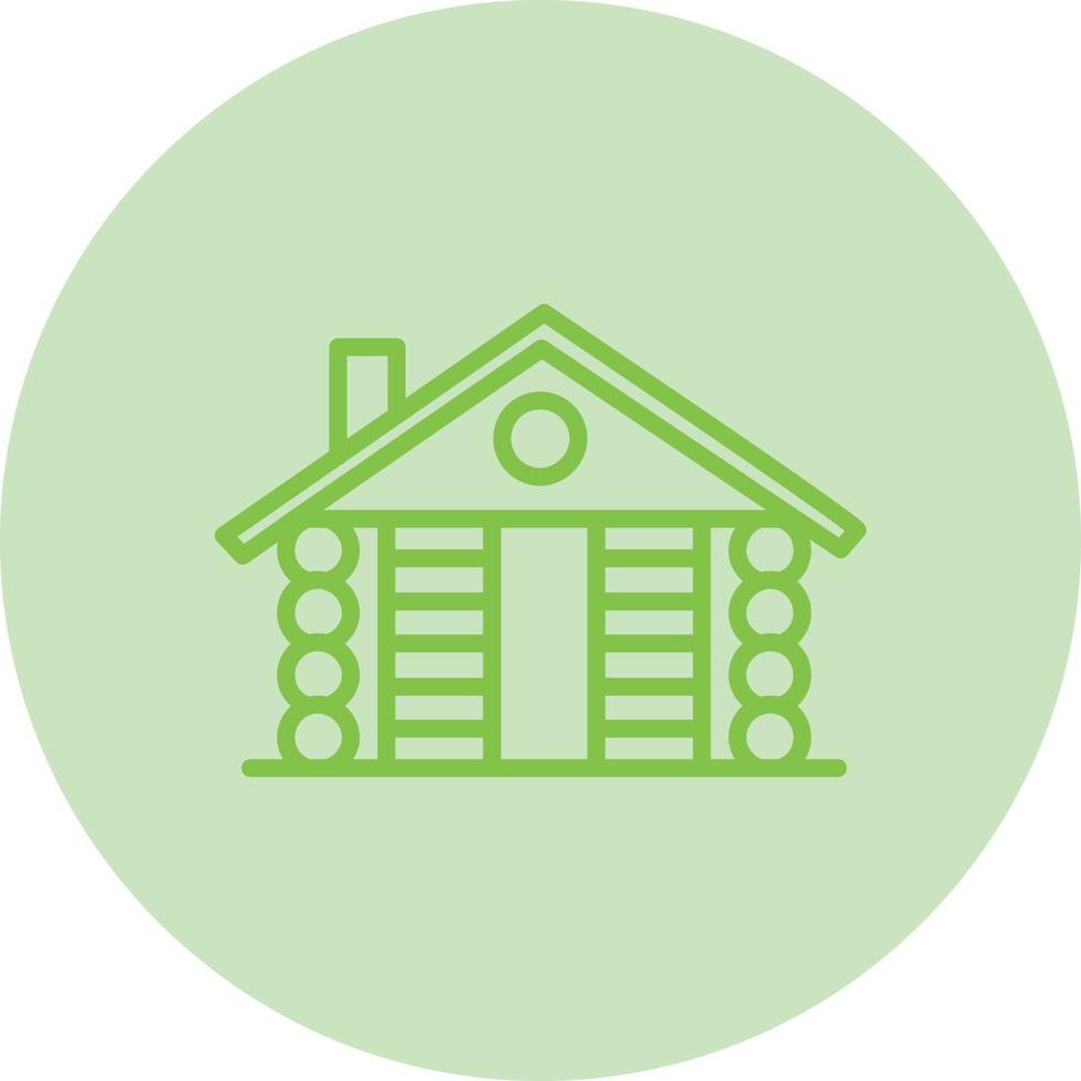 Wooden House Vector Icon