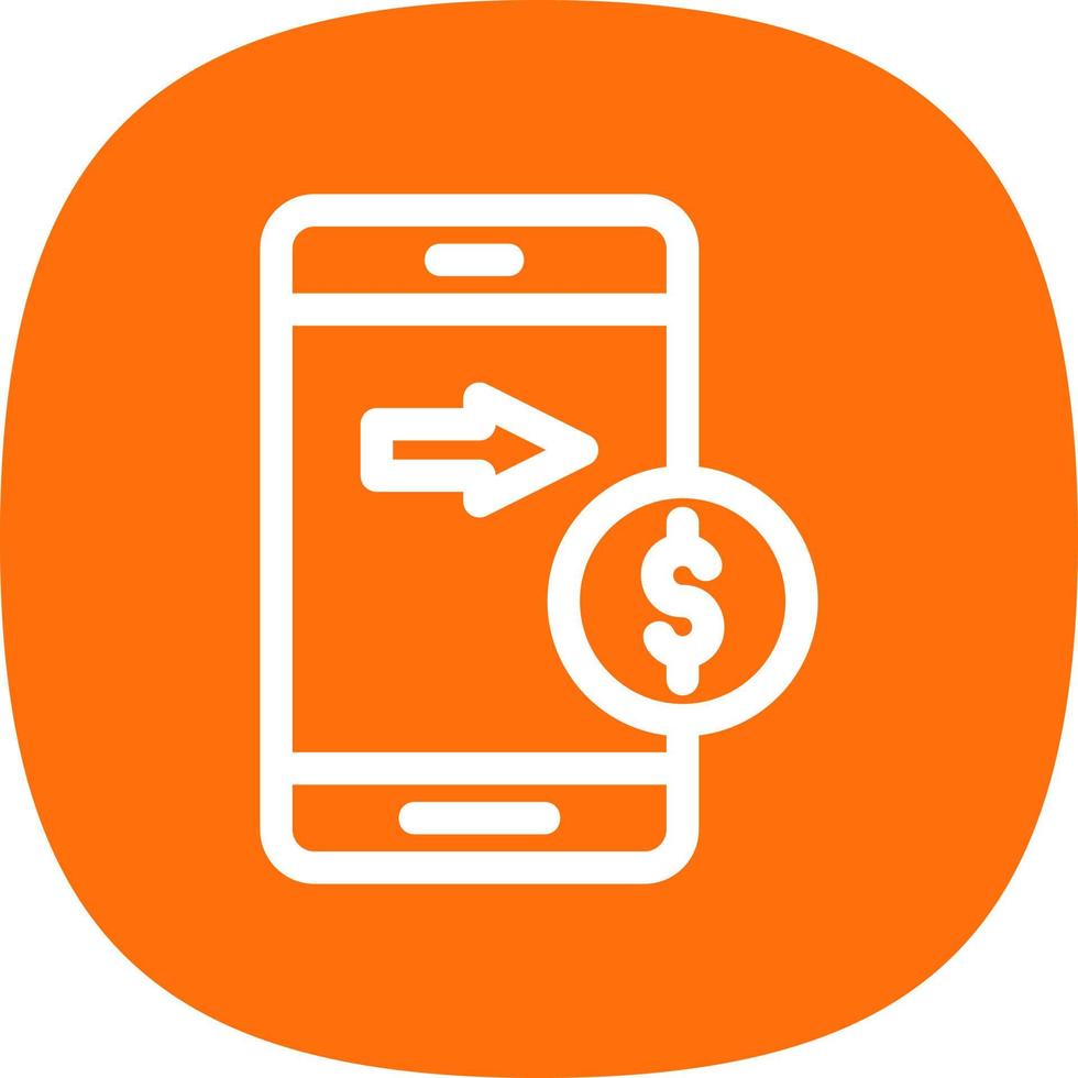 Send Money Mobile Vector Icon Design