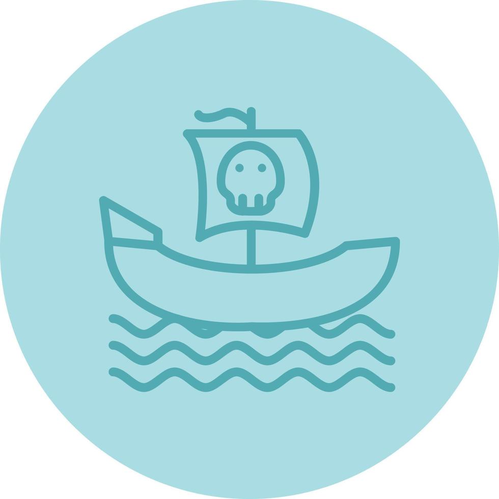 icono de vector de barco pirata