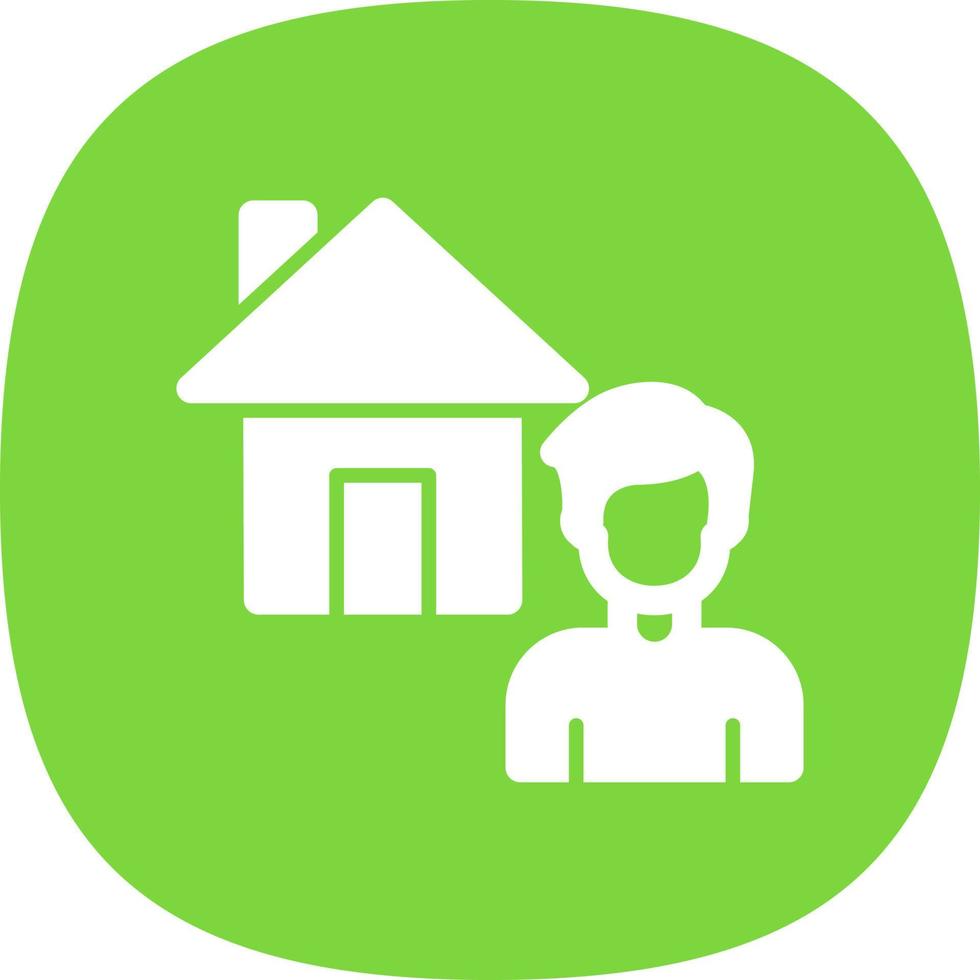Working at Home Vector Icon Design