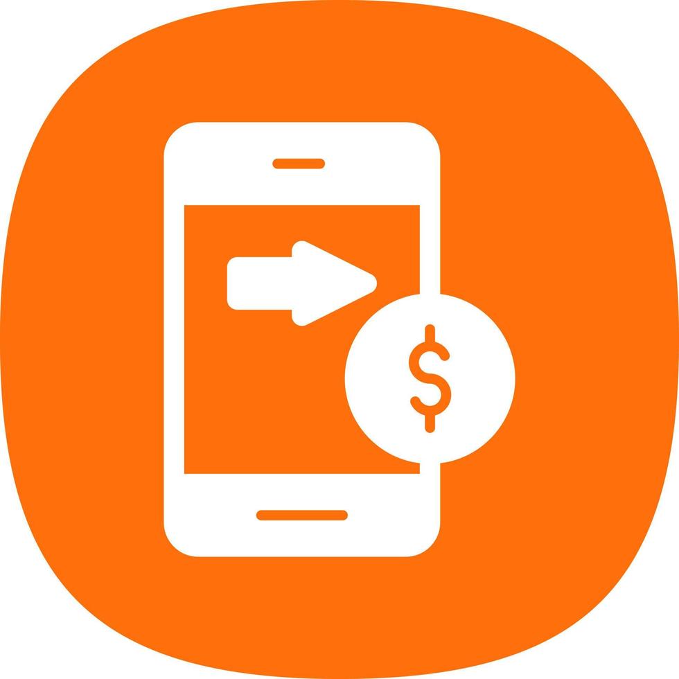 Send Money Mobile Vector Icon Design