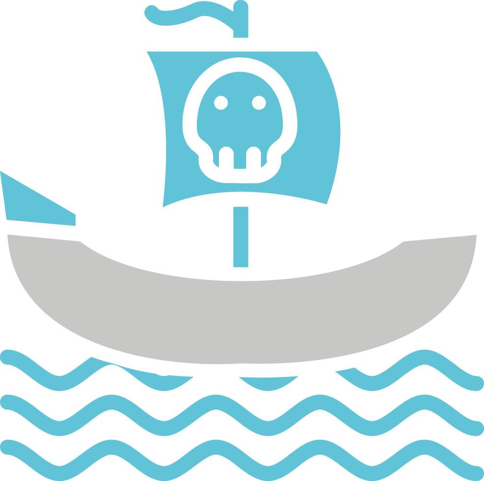 icono de vector de barco pirata