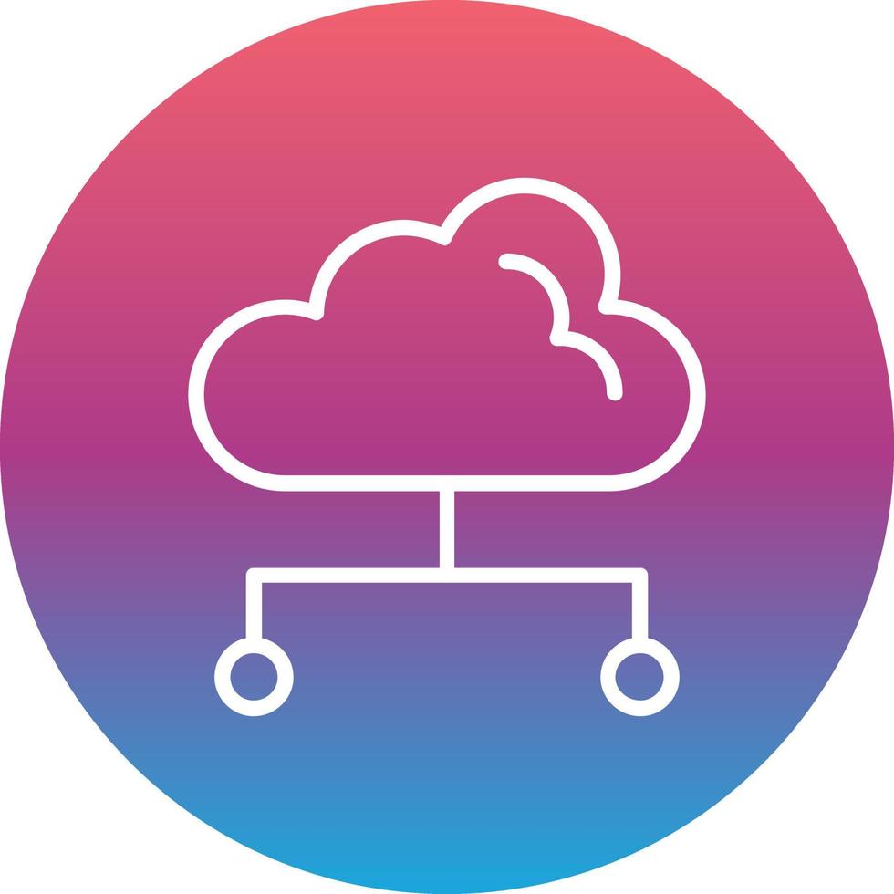 icono de vector de computación en la nube