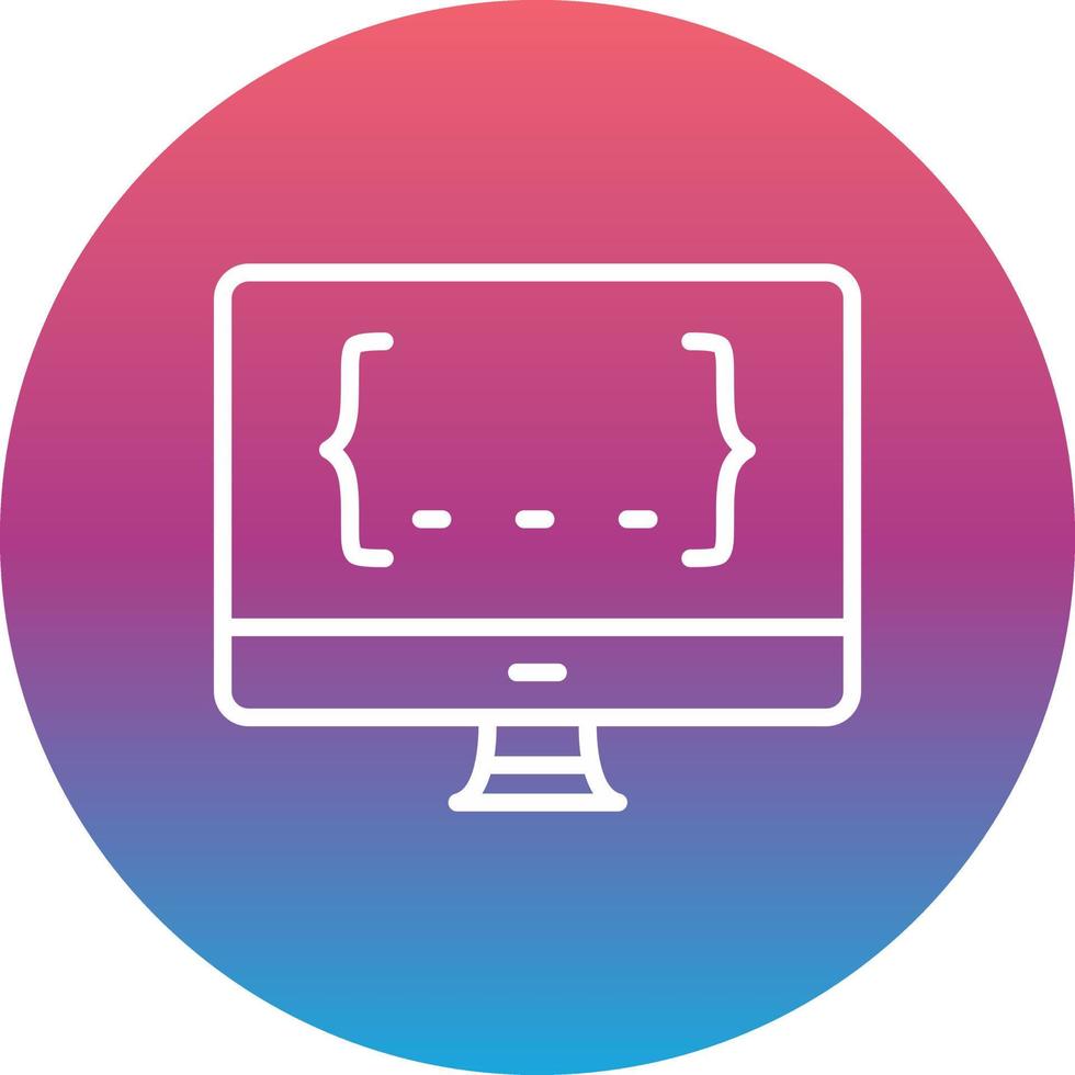 Monitor Screen Vector Icon