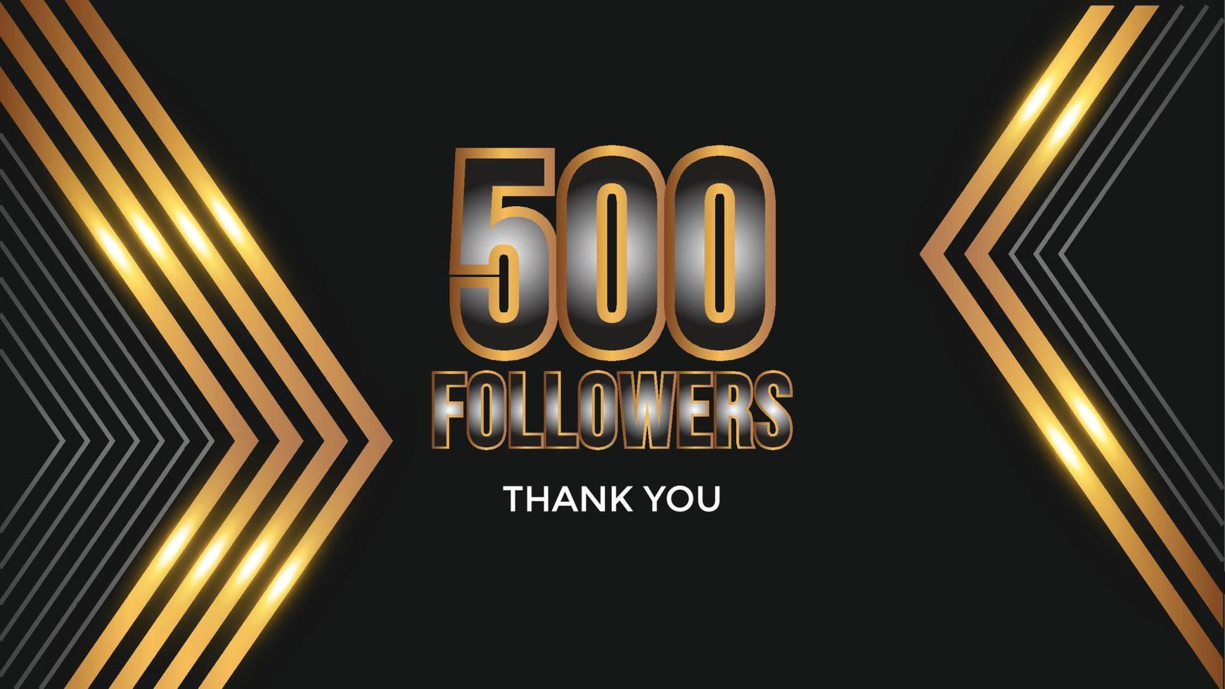 Thank you template for social media three hundred followers, subscribers, like. 500 followers. user Thank you celebrate of 500 subscribers and followers vector