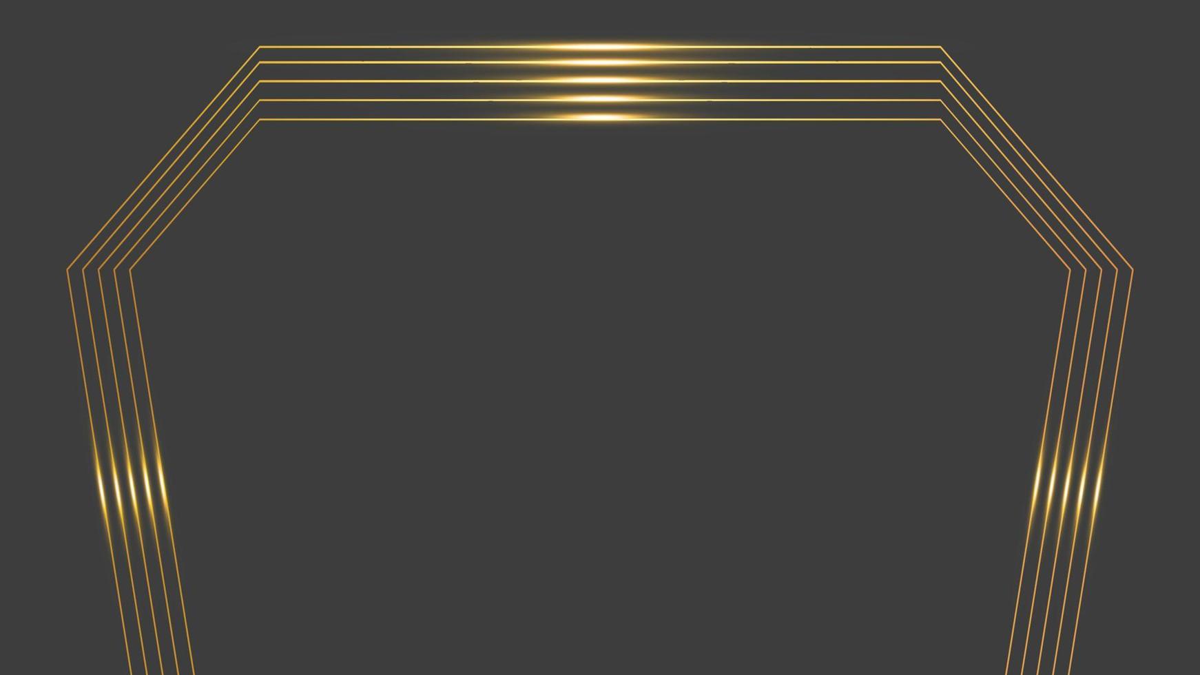 Modern abstract background with light golden line vector