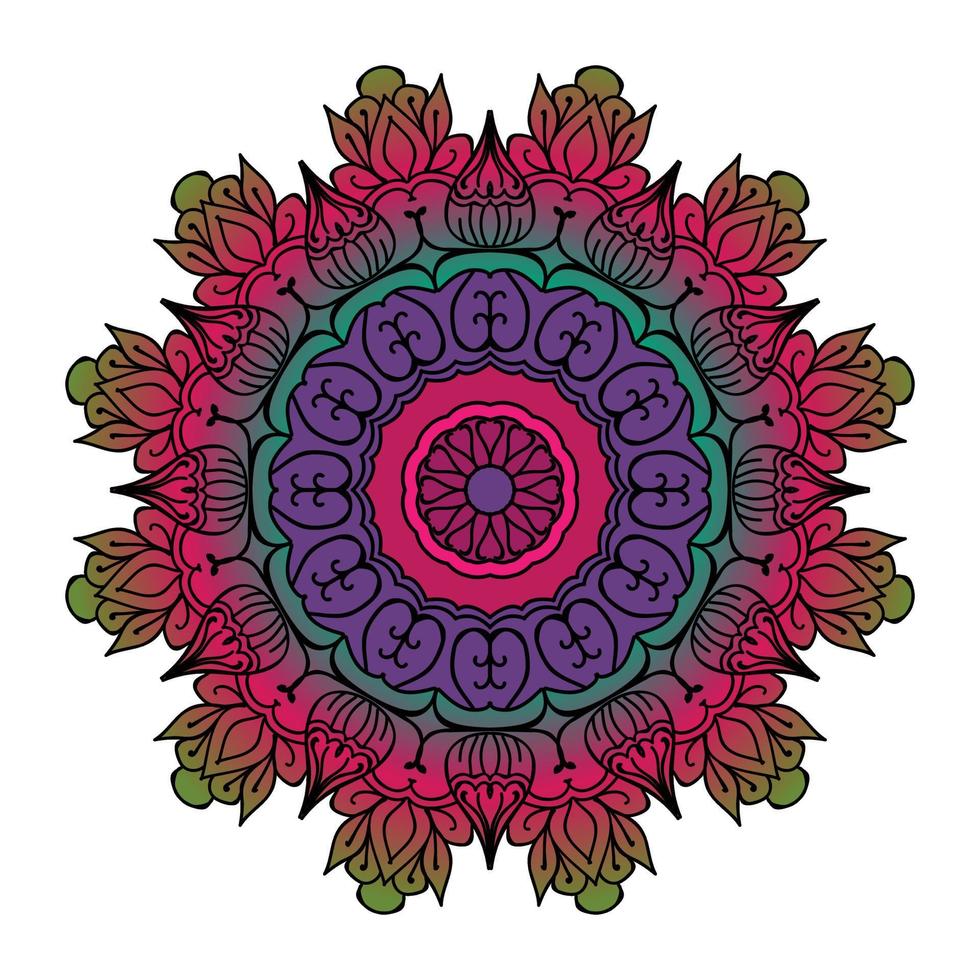 Floral mandala design sublimation template. vector