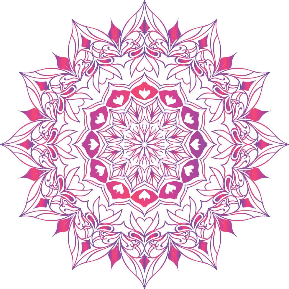 diseño de plantilla de mandala decorativa colorida. vector