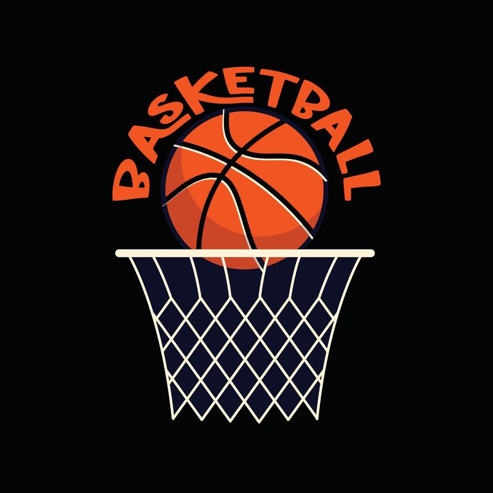 Basketball vector t-shirt design. basketball t-shirt design. Can be used for Print mugs, sticker designs, greeting cards, posters, bags, and t-shirts.