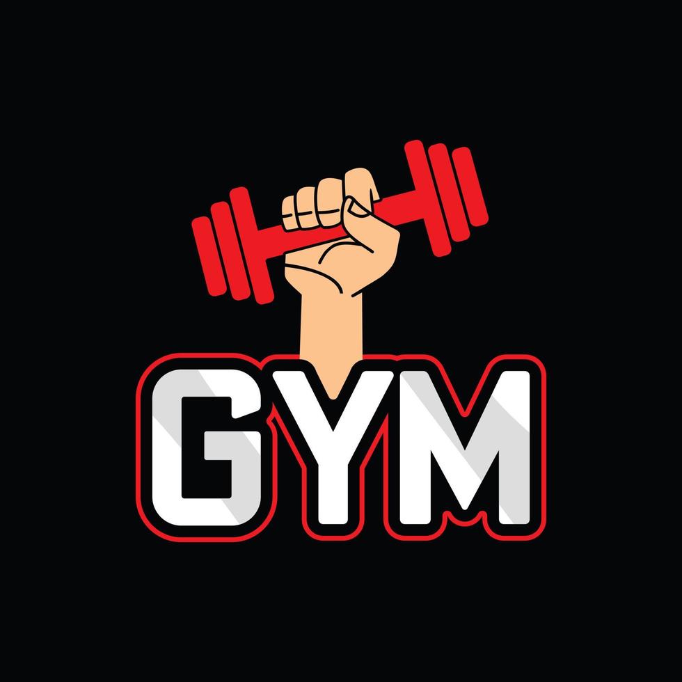 Gym vector t-shirt design. Gym t-shirt design. Can be used for Print mugs, sticker designs, greeting cards, posters, bags, and t-shirts.