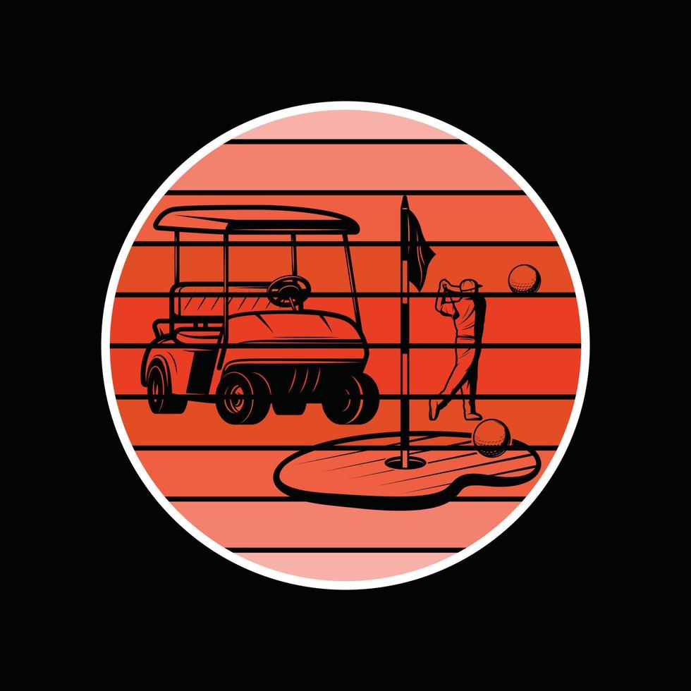 Golf vector t-shirt design. Golf ball t-shirt design. Can be used for Print mugs, sticker designs, greeting cards, posters, bags, and t-shirts.