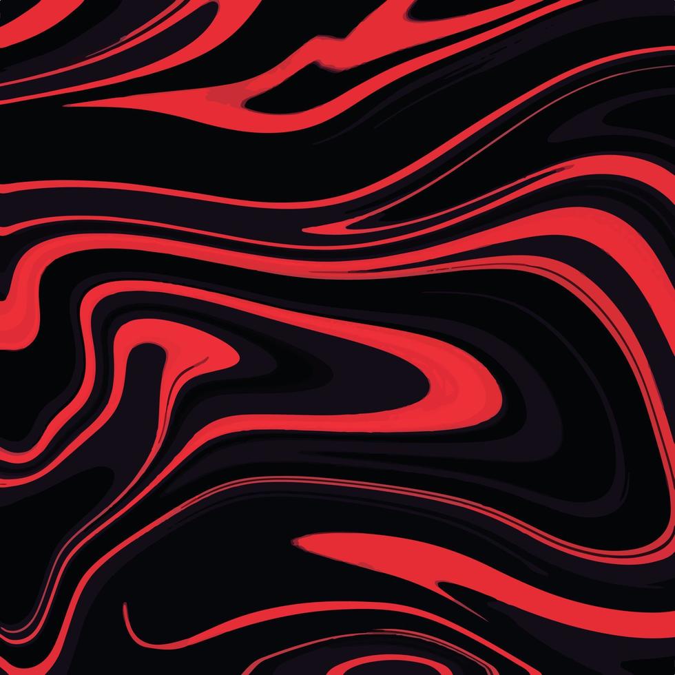 Black and red swirling digital oil paint like vector illustration