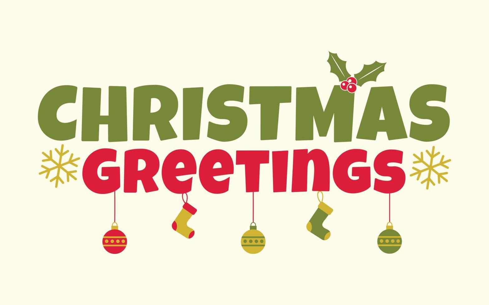 Beautiful typography design for Christmas vector