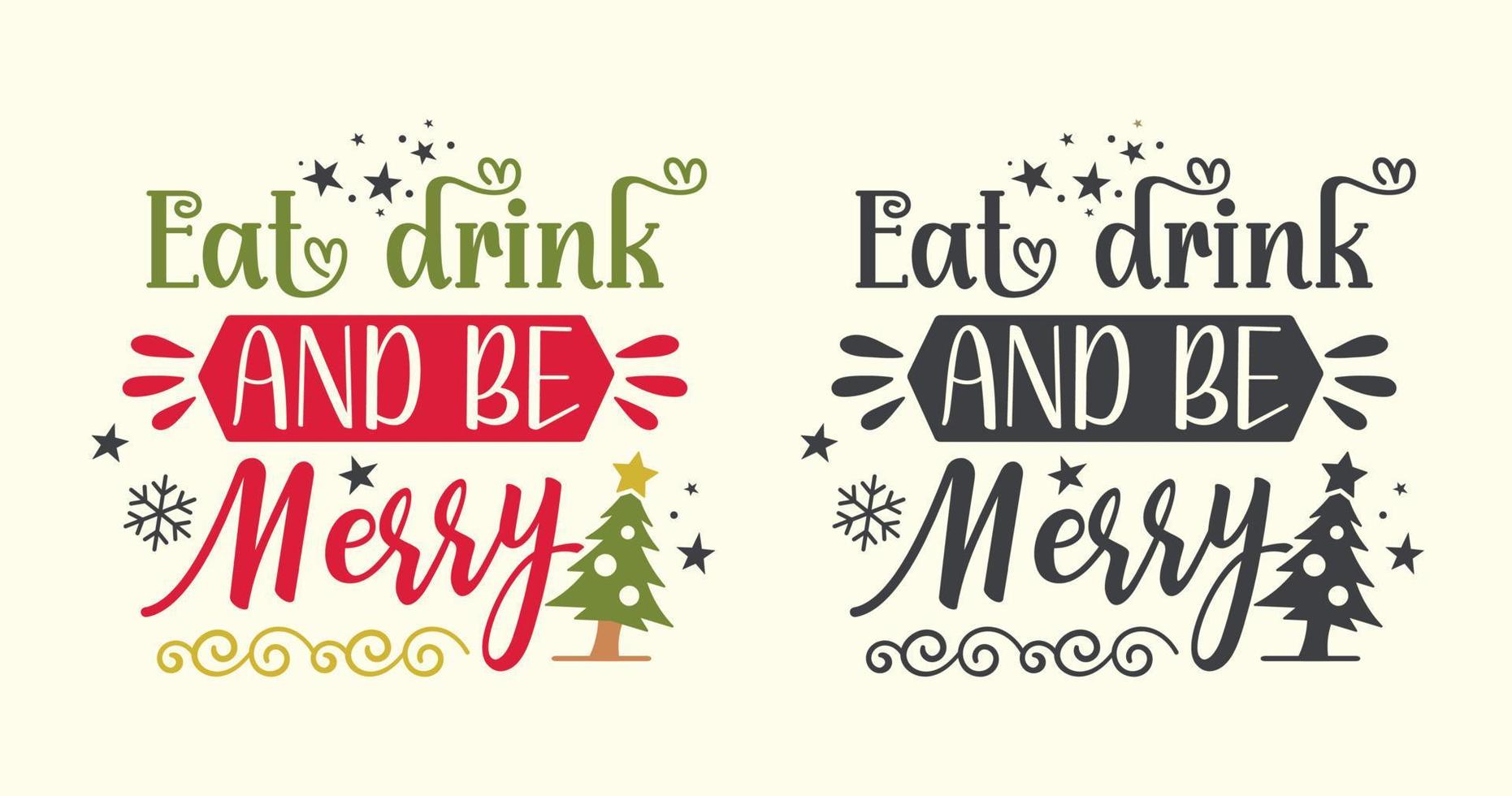 Beautiful typography design for Christmas vector