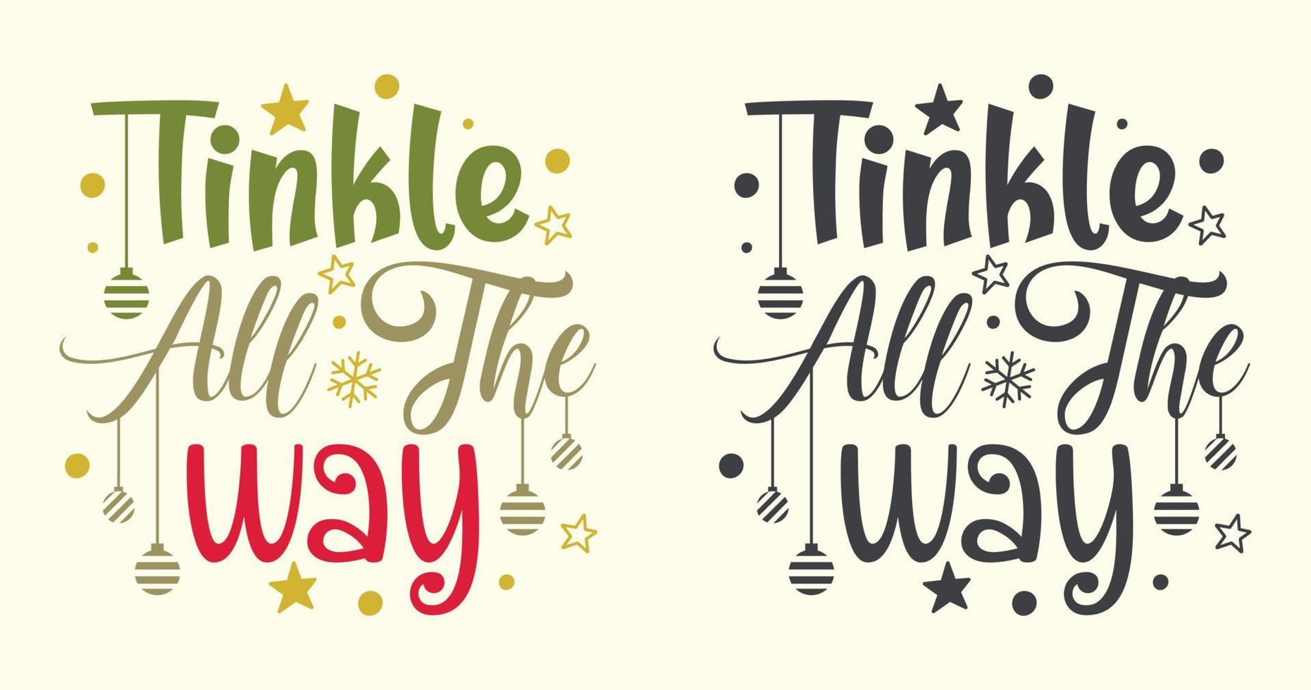 Beautiful typography design for Christmas vector
