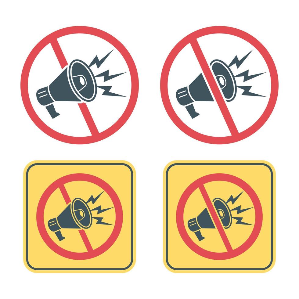 No megaphone or speaker prohibition sign vector