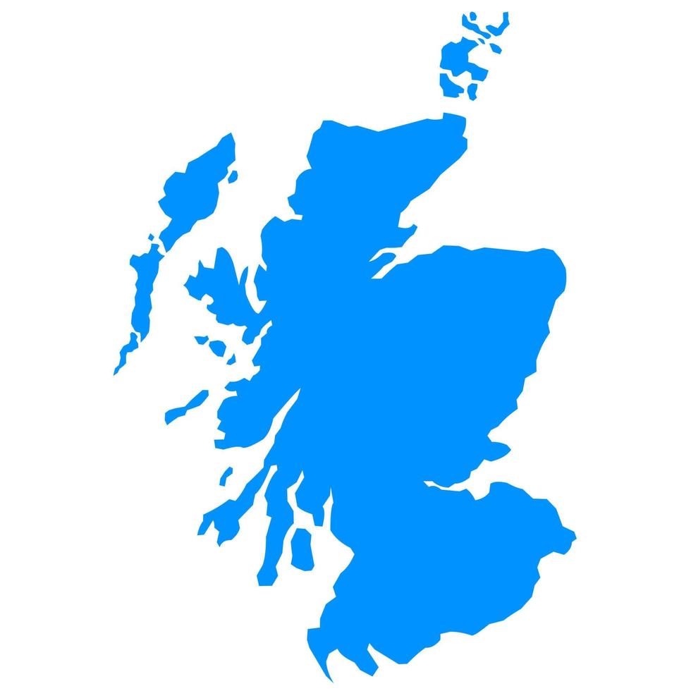 Escocia mapa ilustración vectorial sobre un fondo blanco. País europeo. vector