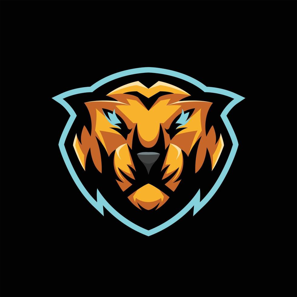 logotipo de esport de la mascota del tigre vector