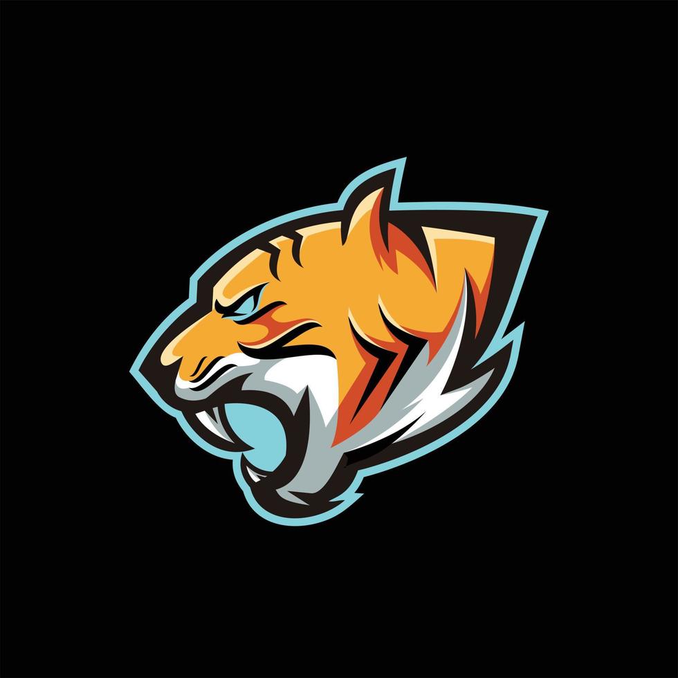 tiger esport  mascot illustration logo vector