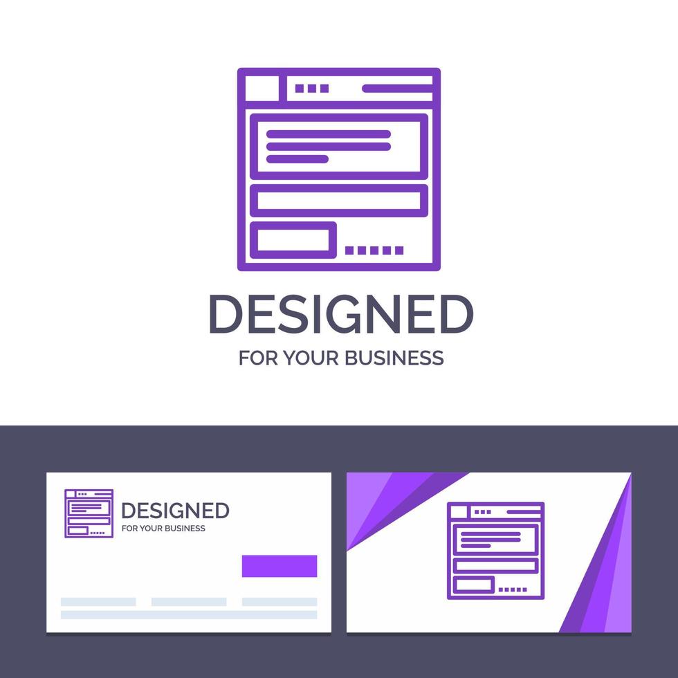 Creative Business Card and Logo template File Browser Computing Code Vector Illustration