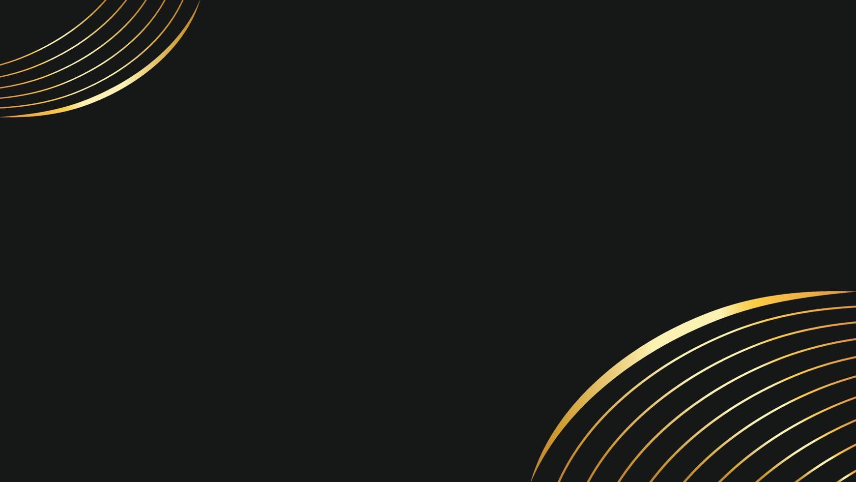 Abstract background with luxury golden line. Black and gold elements background vector