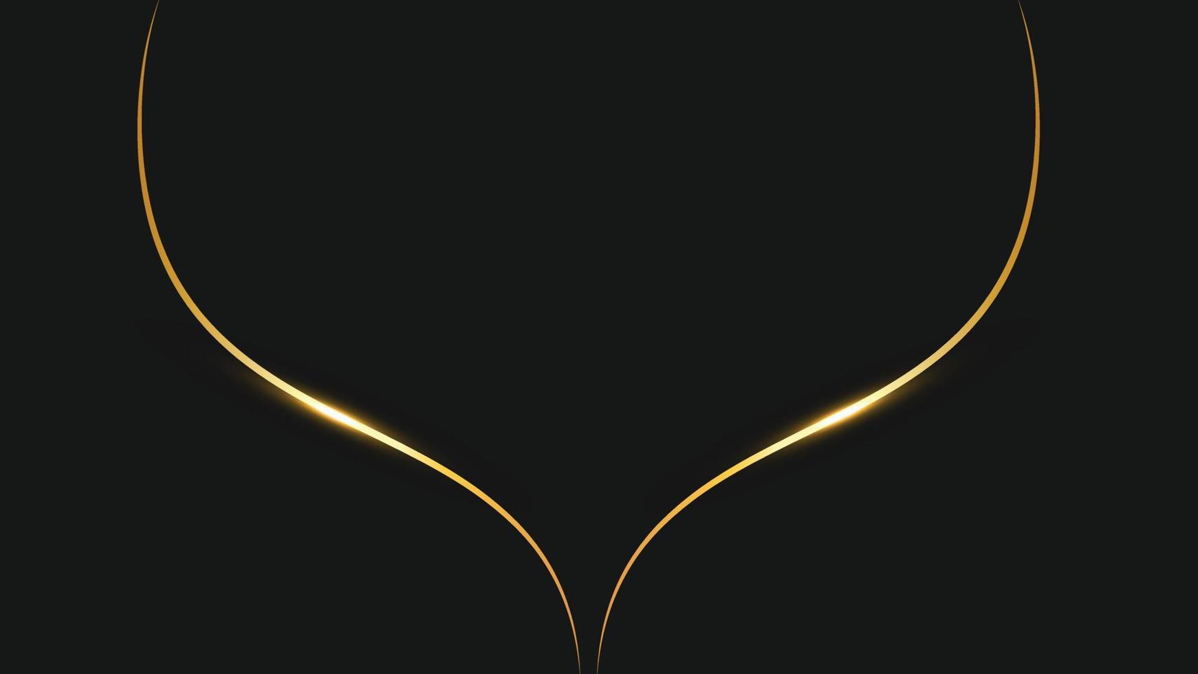 Abstract golden lines black background. Black and Golden modern abstract background vector