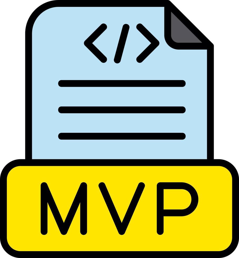 diseño de icono de vector mvp