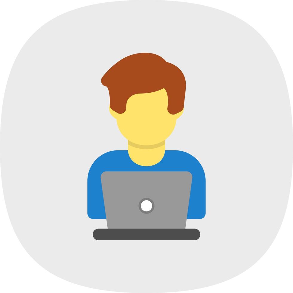 Meeting on Laptop Vector Icon Design