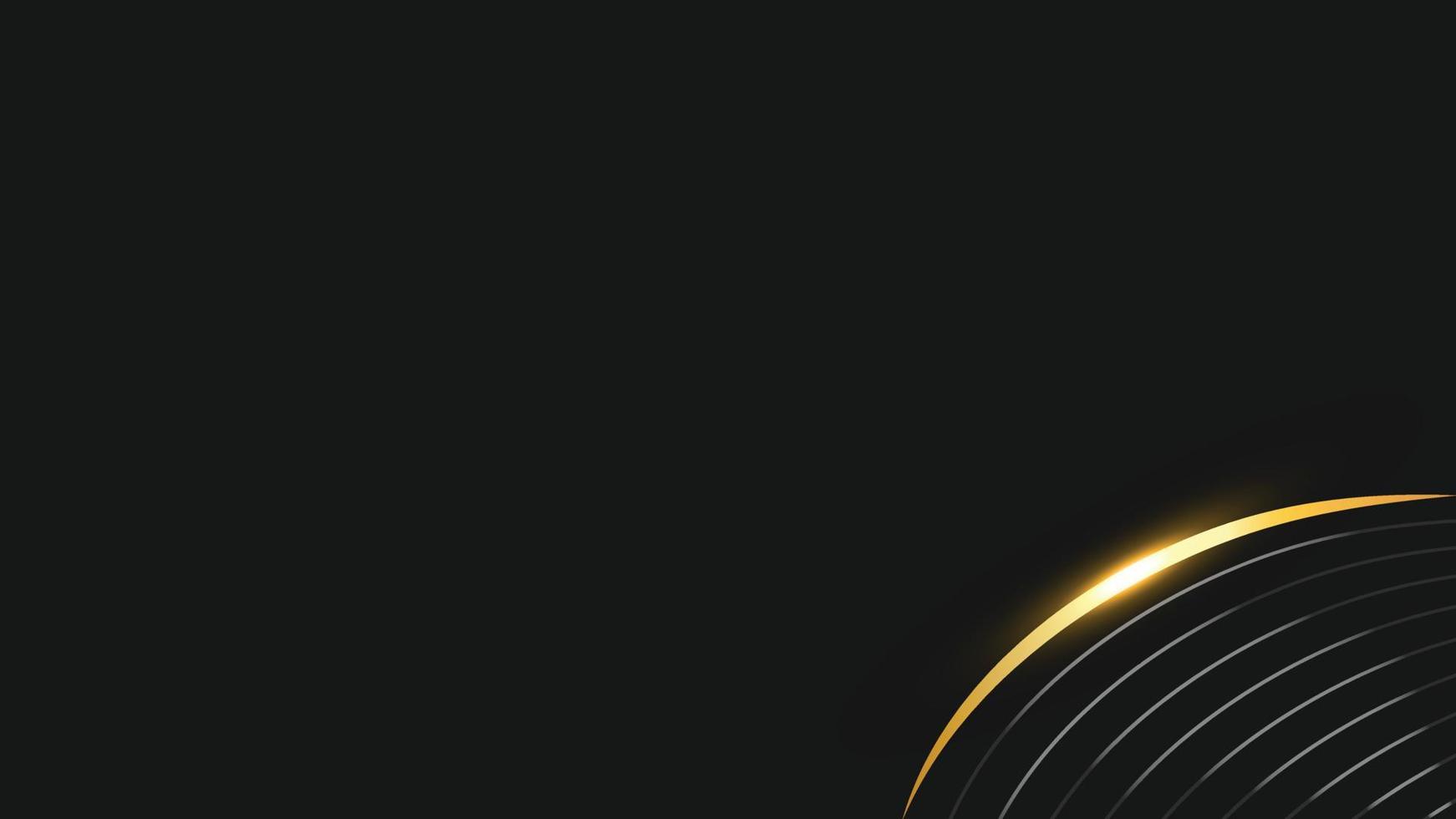 Abstract background with luxury golden line. Black and gold elements background vector