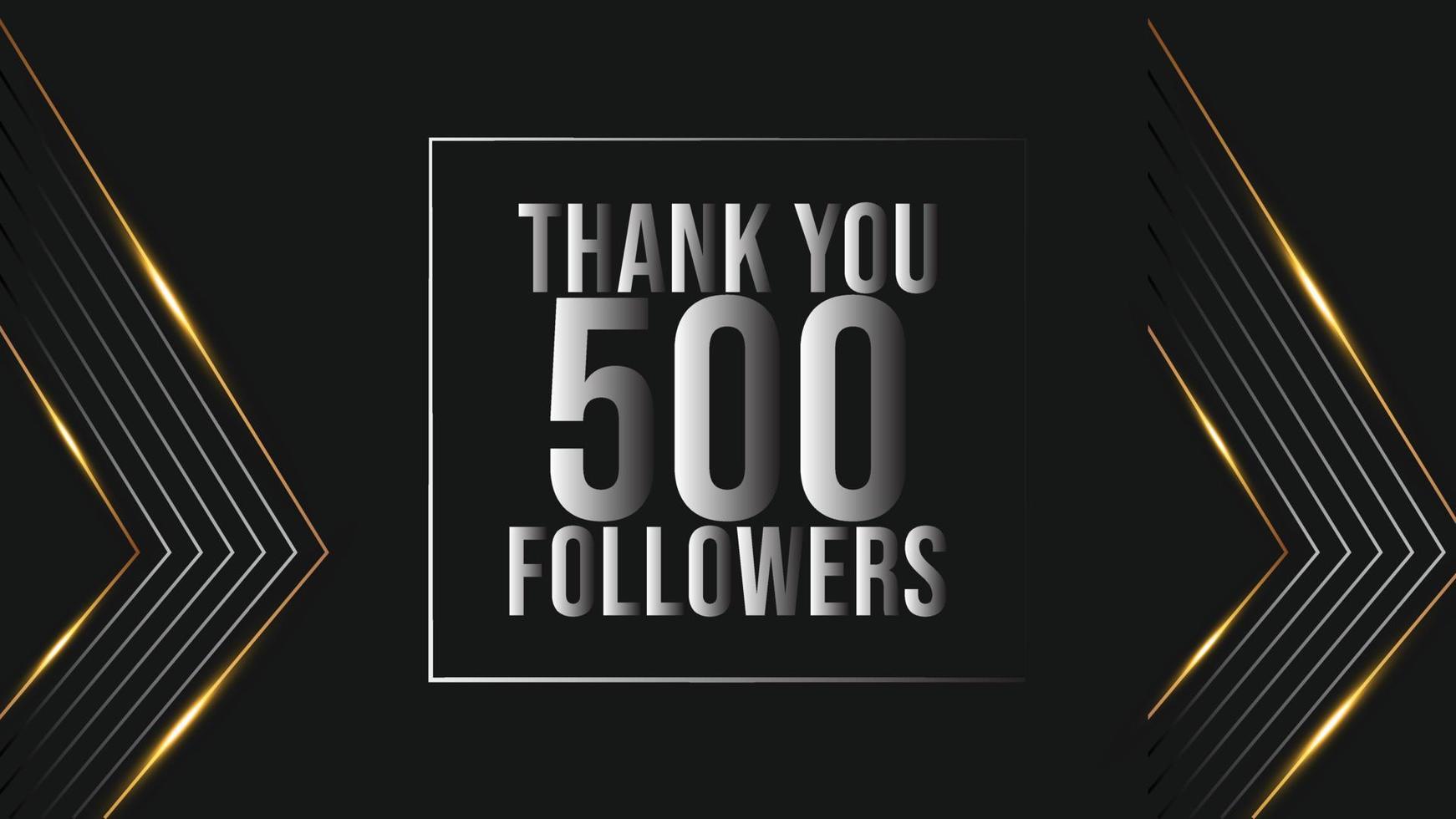 Thank you template for social media three hundred followers, subscribers, like. 500 followers. user Thank you celebrate of 500 subscribers and followers vector
