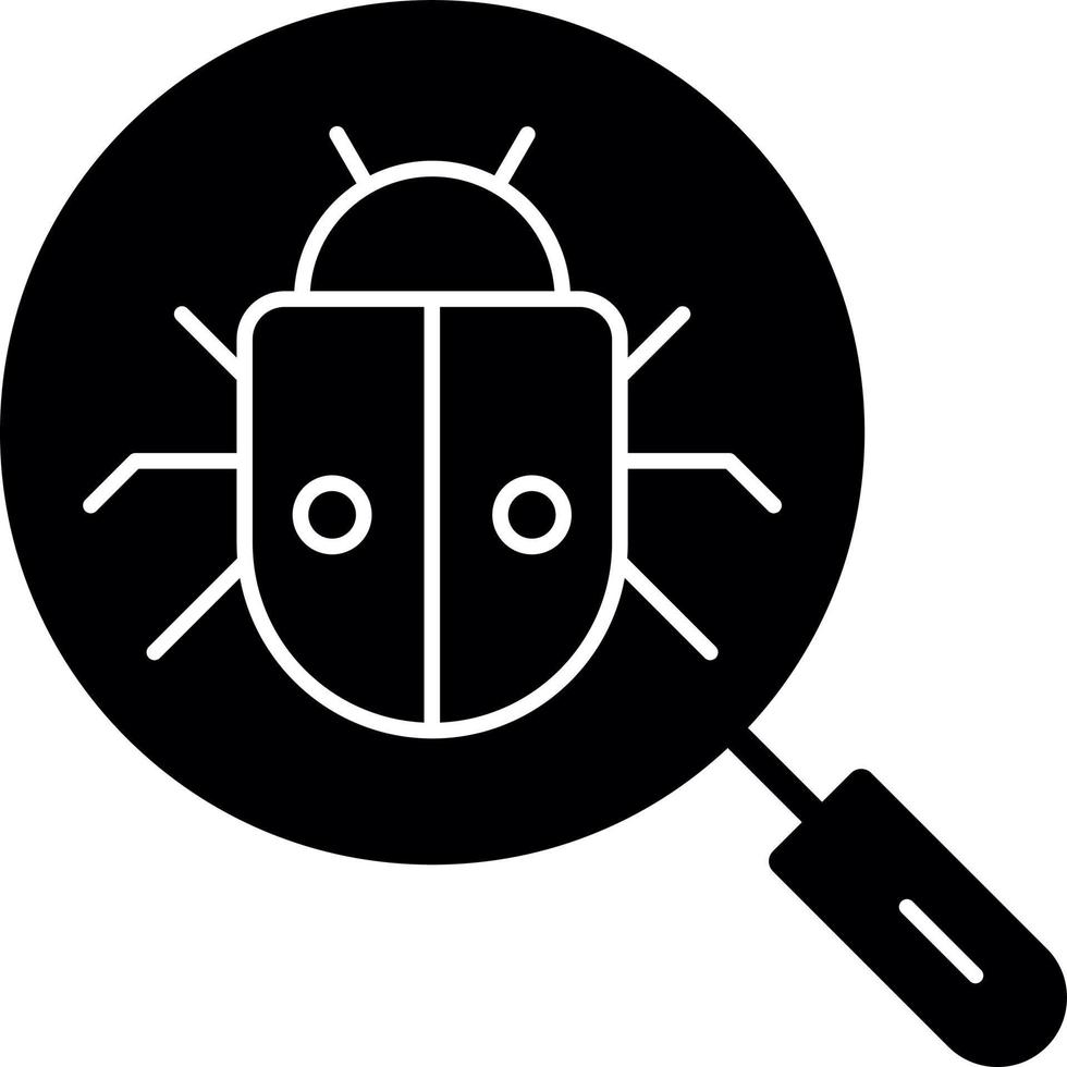 Search Bug Vector Icon Design