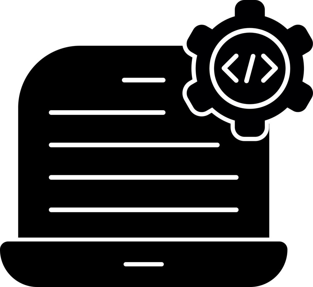 diseño de icono de vector de configuración de código