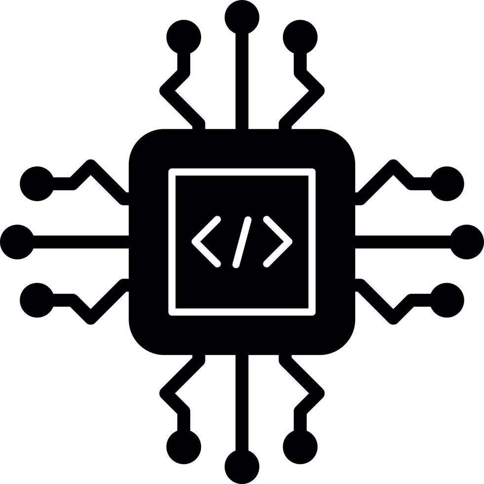 Code Processor Vector Icon Design