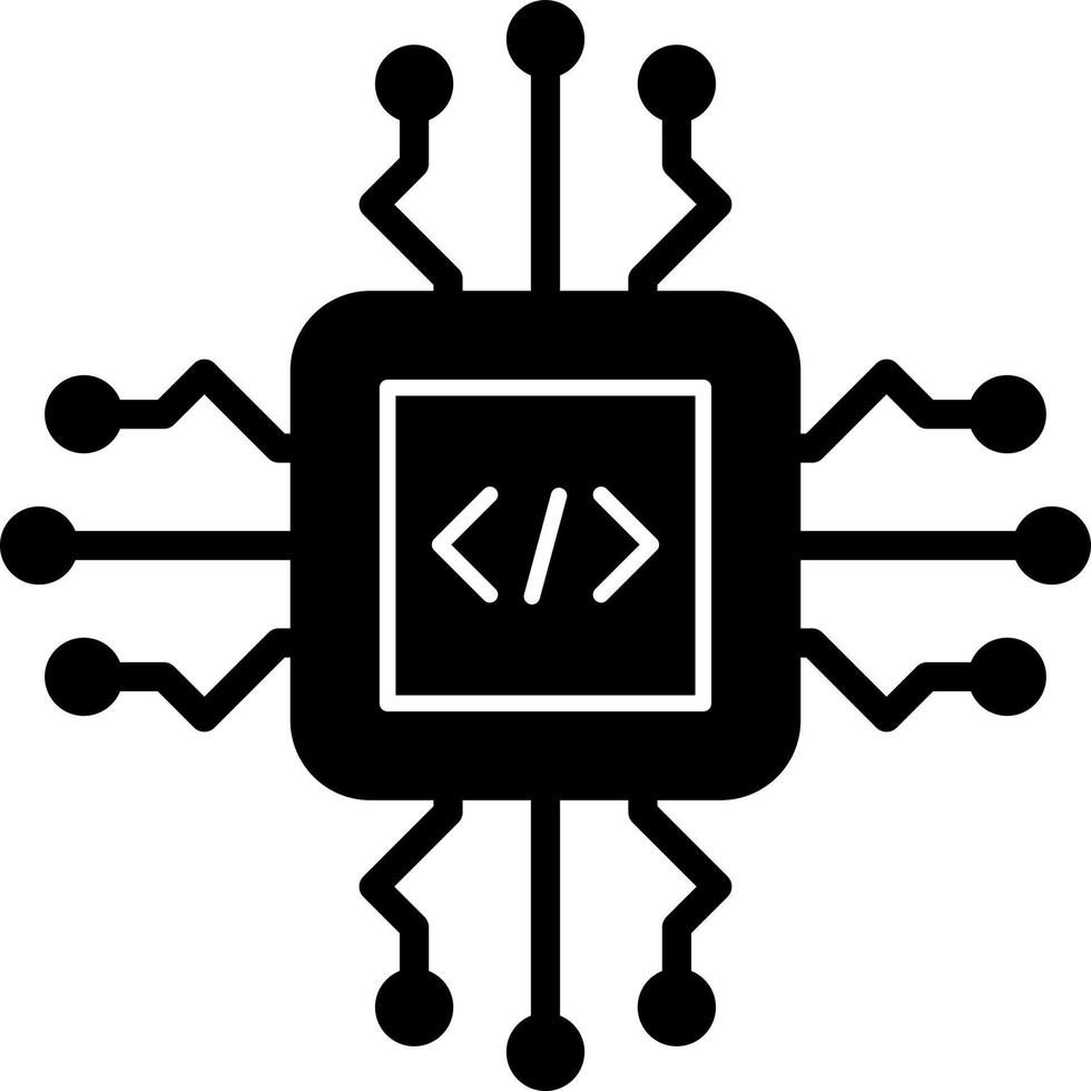 Code Processor Vector Icon Design
