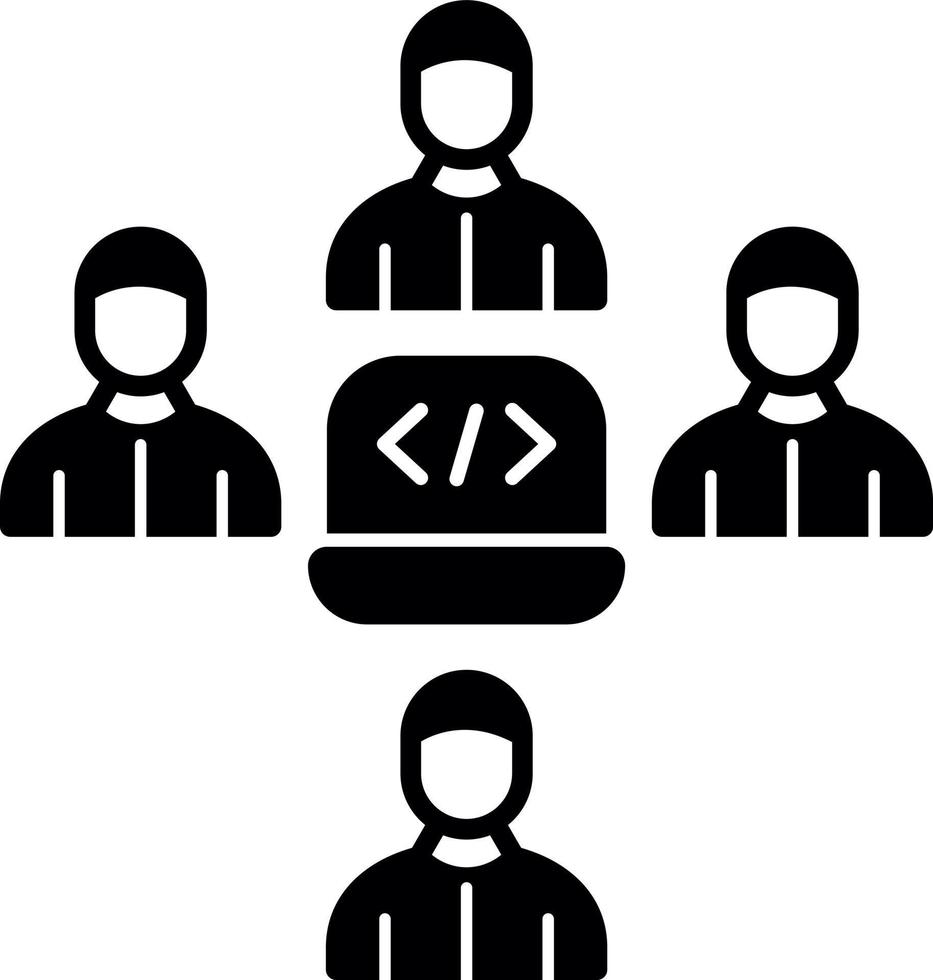 diseño de icono de vector de implementación de código