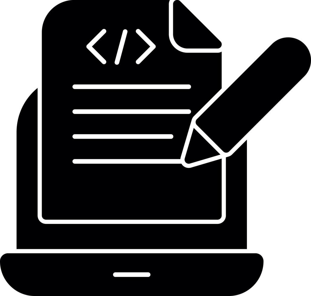 diseño de icono de vector de notas de programación