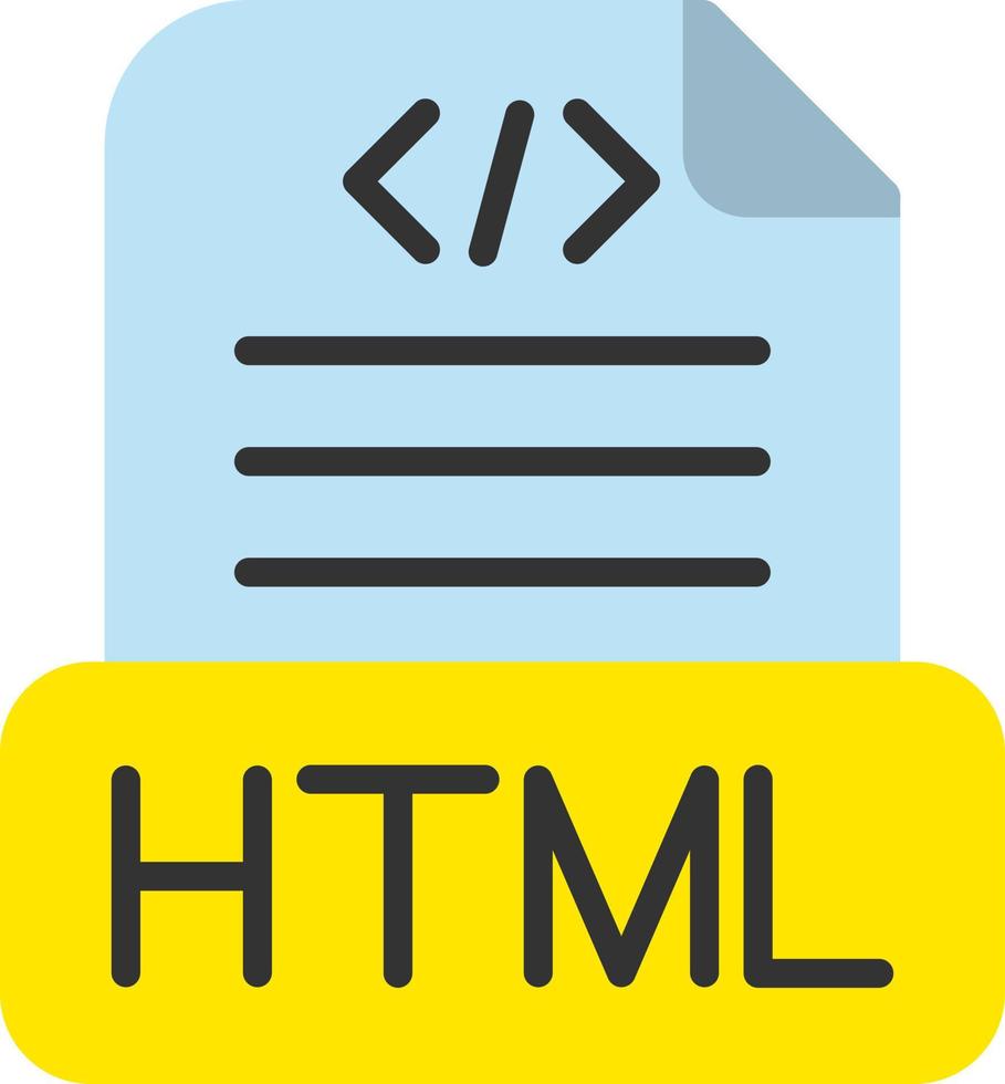 diseño de icono de vector de archivo html