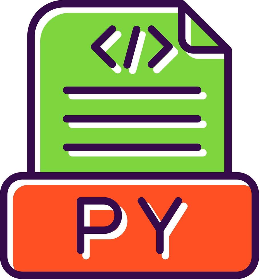 diseño de icono de vector de archivo python